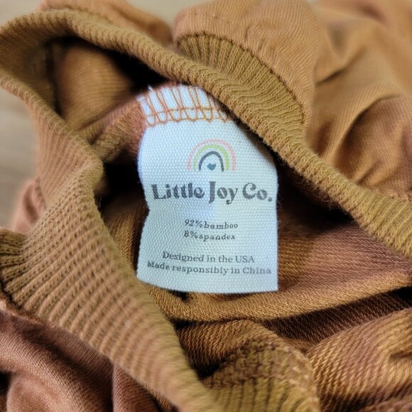 Little Joy Co. Terry Bamboo Ghost Bubble Romper 18-24m Oversized Brown Halloween - Picture 5 of 5